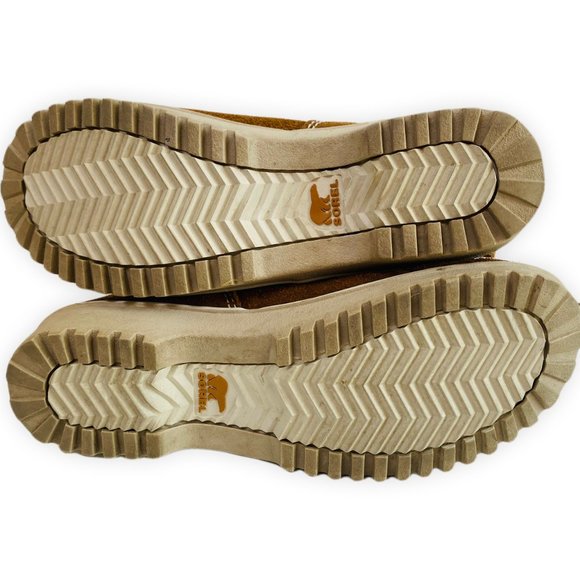 Sorel Tan Meadow Elk Lace Suede Leather Waterproof Camping Ankle Boot - Picture 4 of 9